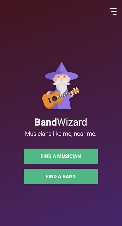 screenshot of bandwizard website