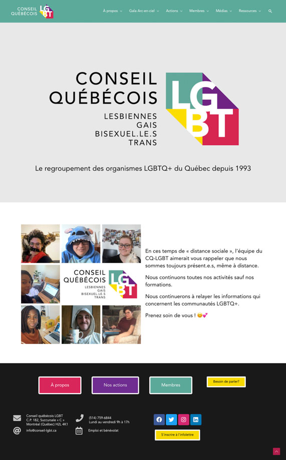 screenshot of conseil-lgbt website